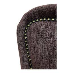 Wingback Fireside Chair Heather Chenille, Brass Castor Legs - thumbnail 4
