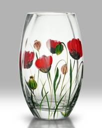 Wild Poppy - 20cm Round Vase By Nobile Glassware - thumbnail 1