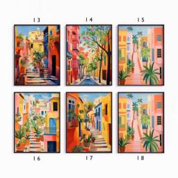 Venezuela Poster Sets, Travel Prints, Latin American Floral Art, Rio Folk Art Poster, Gallery Wall, Gift, A1/A2/A3/A4 - thumbnail 3