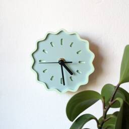 Mini Fluted Geometric Acrylic Wall Clock - thumbnail 1