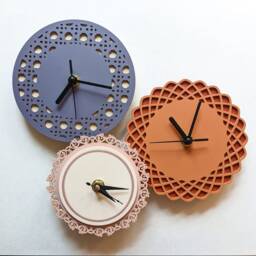 Mini Fluted Geometric Acrylic Wall Clock - thumbnail 4