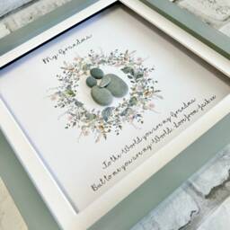 Grandma Pebble Art, Nanny, Nan Pebble Art, Personalised Gifts, Grandparents Christmas Gift, Gifts For Her, Nana Mothers Day Gift - thumbnail 2