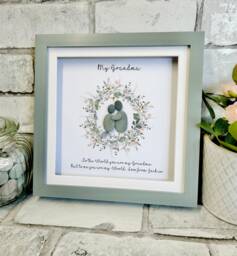 Grandma Pebble Art, Nanny, Nan Pebble Art, Personalised Gifts, Grandparents Christmas Gift, Gifts For Her, Nana Mothers Day Gift - thumbnail 1