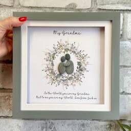 Grandma Pebble Art, Nanny, Nan Pebble Art, Personalised Gifts, Grandparents Christmas Gift, Gifts For Her, Nana Mothers Day Gift - thumbnail 3