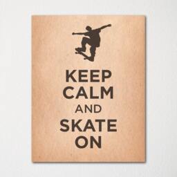Keep Calm & Skate On - Fine Art Print Choice Of Color Purchase 3 Receive 1 Free Custom Prints Available - thumbnail 1