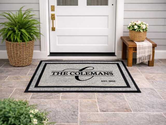 Welcome Doormat - Personalized Door Mat Outdoor Rug Family Washable Custom New Home Decor Rugs - image 1