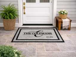 Welcome Doormat - Personalized Door Mat Outdoor Rug Family Washable Custom New Home Decor Rugs