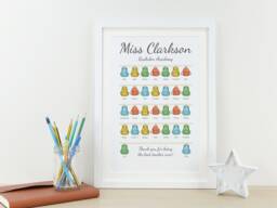 Personalised Class Names Backpack Print - End Of Term Teacher Gift From Nursery Preschool School Leavers Keepsake Va158 - thumbnail 1