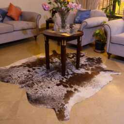 Genuine Large Cow Hide Rug - Authentic Brazilian Skin For Western Home Decor - Hair On Cowhide Floor Area Ideal Gift Christmas - thumbnail 3