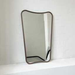 Mid-Century Inspired Freeform Wall Mirror With Bronze Patina Full Frame - Vintage N.2 - thumbnail 3