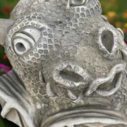 Gothic Dragon Statue Concrete Sitting Sculpture Stone Animal Decoration Cement Wildlife Ornament Handmade Garden Figurine - thumbnail 2
