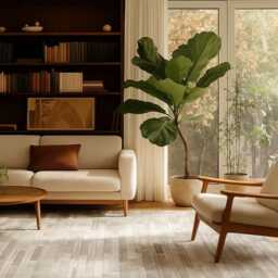 Gray & White Striped Patchwork Cowhide Rug - Handmade Leather Area Custom Sizes - thumbnail 3
