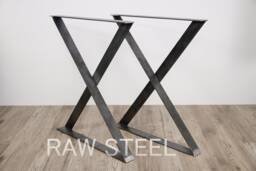 steel Table Legs, Metal Dining Table Legs - Set Of 2 X-Shape. Modern Legs, Metal Legs - thumbnail 1