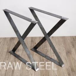 steel Table Legs, Metal Dining Table Legs - Set Of 2 X-Shape. Modern Legs, Metal Legs - thumbnail 2