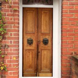 Door Wall Sticker Old Wood Door/Door With A Lion Head Knocker/Mural/Rustic Decal Mural/ Doors Decals Peel & Stick - thumbnail 3