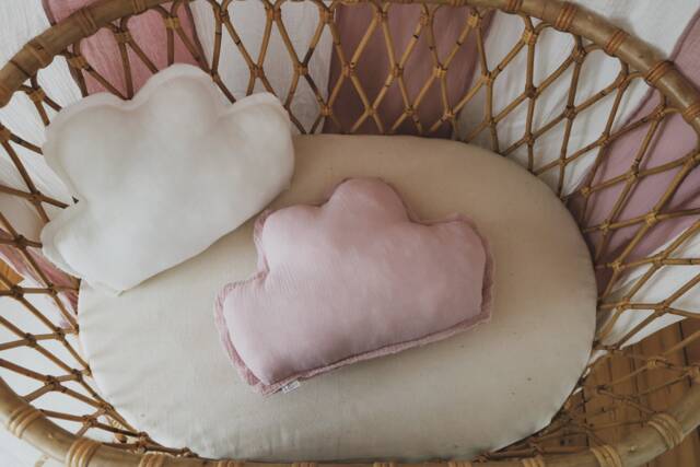 Dirty Pink Muslin Cloud Pillow Kids Room Decor - image 1