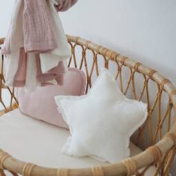 Dirty Pink Muslin Cloud Pillow Kids Room Decor - thumbnail 3