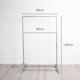 Industrial Clothes Rack Anton - Built-In Shoe Freestanding Rail For The Hallway Walk-In Closet - thumbnail 2