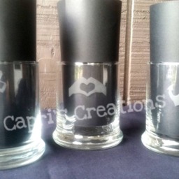 Set Of 3 Candle Holders, Faith Love Hope, Etched Glassware, Unique Gift, Gift Idea - thumbnail 2