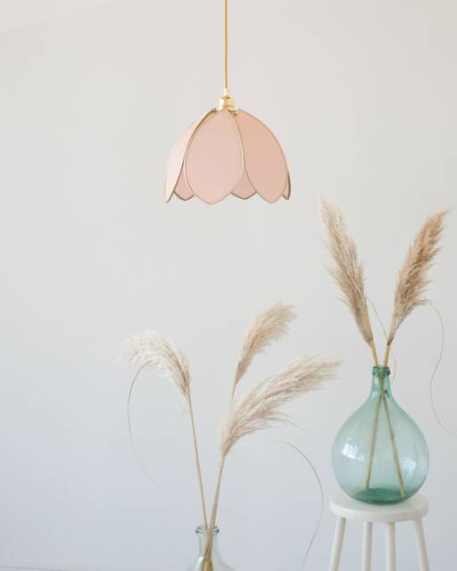 Simple Flower Pendant Light - Blush Pink - image 1