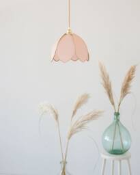 Simple Flower Pendant Light - Blush Pink