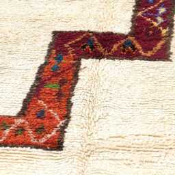 Handmade Wool Boujad Rug, Authentic Moroccan Berber Carpet, Abstract Design - thumbnail 4
