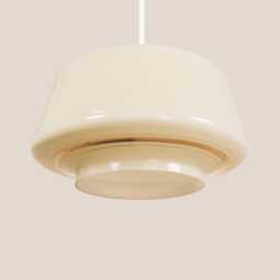 Marija Vintage Pendant Light Mcm Hanging Handcrafted Glass Lamp Retro Ceiling Fixture Yugoslavia Gold Brass - thumbnail 3