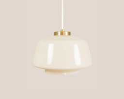 Marija Vintage Pendant Light Mcm Hanging Handcrafted Glass Lamp Retro Ceiling Fixture Yugoslavia Gold Brass