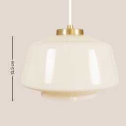 Marija Vintage Pendant Light Mcm Hanging Handcrafted Glass Lamp Retro Ceiling Fixture Yugoslavia Gold Brass - thumbnail 4