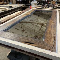 Large Oak Wood Mirror Rustic Industrial Decor - 200cm X 100cm - thumbnail 4