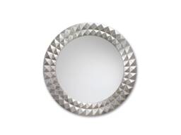 Modern Wall Mirror, Italian Silver Leaf Made in Italy, Hallway Round Mirror