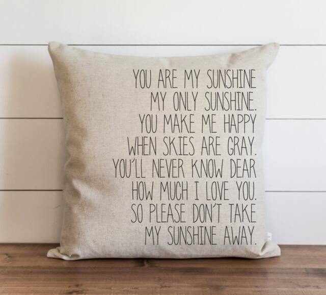 You Are My Sunshine 20 X Pillow Cover // Everyday Love Throw Gift Accent Cushion - image 1