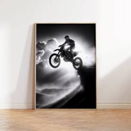 Motocross Epic Photo Print Set - Of 3 Dirt Bike Posters - Motorcycle Image Poster Biker Artwork Boys Wall Art Room Decor - thumbnail 2