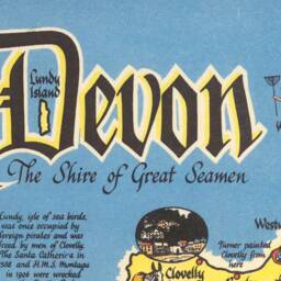Devon Map, The Shire Of Great Seamen - Pictorial Map Devon, England Wall Art Large Print - thumbnail 3