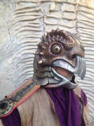 Galactic Hitchhiker Bird Mask Original Carnival Art Sculpture