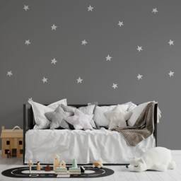 Watercolor Stars Wall Stickers Reusable Boho Nursery Decor - thumbnail 1