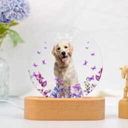 Custom Pet Portrait Night Light, Pet Memorial Gift, Cat Mom Gift, Pet Photo Lamp, Cat Loss Gift, Sympathy Gift, Gift For Dog Lover, Dog Gift - thumbnail 3