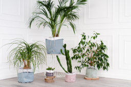 100% Natural Linen Plant Pot Cover - Soft Double Sided Vase Decor For Home Stone Washed Handmade Drawstring Bag For Plants
