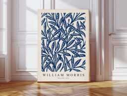 William Morris Art Print, Blue Flowers, Flower Botanical Wall Decor, Art - thumbnail 1