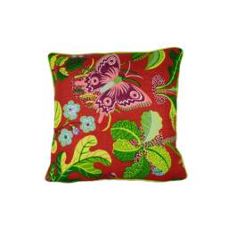 Schumacher - Exotic Butterfly Red Signature Josef Frank Whimsical Designer Cushion Cover Luxury Throw Pillow Handmade - thumbnail 2