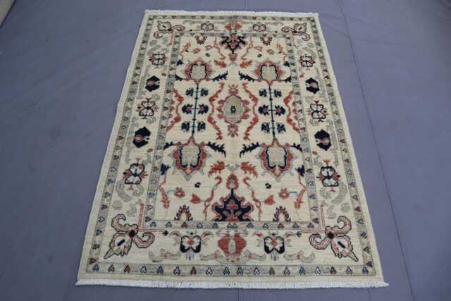 3x4 Ft Beige Bidjar Rug, Afghan Hand Knotted Natural Dyes Wool Area Oriental Turkish Bedroom Kitchen Carpet - image 1