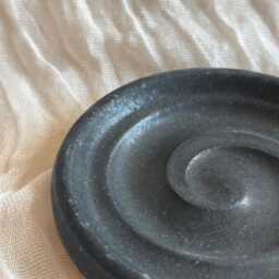 Mini Black Soap Dish, Ceramic Bathroom Tray, Handmade Kitchen Pottery, Household Holder, Thrown Textured Dishes - thumbnail 2
