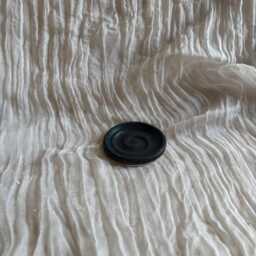 Mini Black Soap Dish, Ceramic Bathroom Tray, Handmade Kitchen Pottery, Household Holder, Thrown Textured Dishes - thumbnail 4