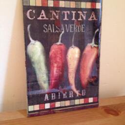"Salsa Verde Ceramic Wall Art Tile, 8"" By 12" - thumbnail 3