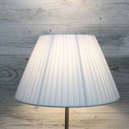 White Pleated Lampshade, Ribbon Empire Bedside Table Floor & Standard Lampshade - thumbnail 2