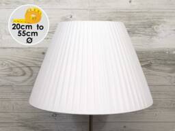 Handmade White Ribbon Pleated Lampshade, Empire Shade