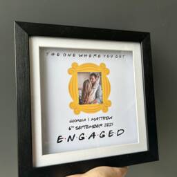 Engagement Gift For Couple, Couples Gift, The Day We Got Engaged, Wall Art Decor, Newly Engaged Present, Personalised Picture Frame - thumbnail 3