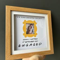 Engagement Gift For Couple, Couples Gift, The Day We Got Engaged, Wall Art Decor, Newly Engaged Present, Personalised Picture Frame - thumbnail 2