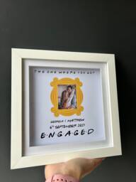 Engagement Gift For Couple, Couples Gift, The Day We Got Engaged, Wall Art Decor, Newly Engaged Present, Personalised Picture Frame - thumbnail 1