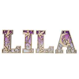 Personalised Fairy Name Sign - Custom Laser Cut Wooden Letters Kids Bedroom Or Nursery Wall Decor Mythical Art Christmas Gift - thumbnail 3